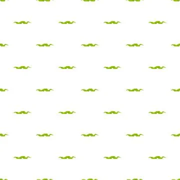 Green origami snake repeating pattern on white background Stock Illustration