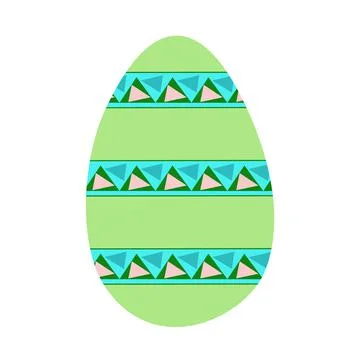 Green ornament egg colored Иллюстрация