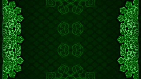 Green Ornamental Background Stock Footage 284397653