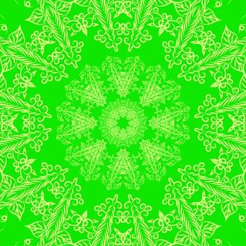 Green ornamental pattern 스톡 일러스트