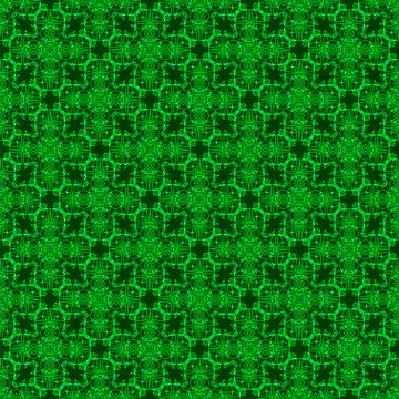 Green Ornamental Seamless Line Pattern Illustrazione stock