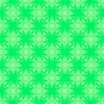 Green Ornamental Seamless Line Pattern 스톡 일러스트