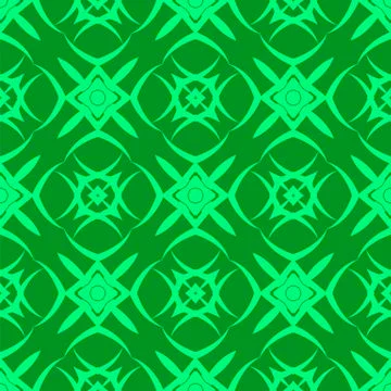 Green Ornamental Seamless Line Pattern 스톡 일러스트