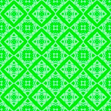 Green Ornamental Seamless Line Pattern 库存插图