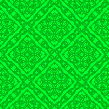 Green Ornamental Seamless Line Pattern Illustrazione stock