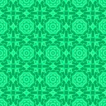 Green Ornamental Seamless Line Pattern Stockillustratie