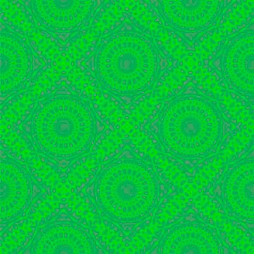 Green Ornamental Seamless Line Pattern Illustrazione stock