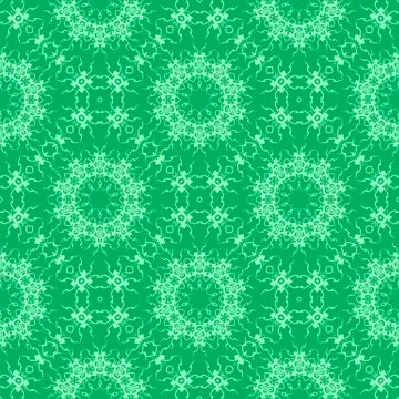 Green Ornamental Seamless Line Pattern Illustrazione stock