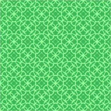 Green Ornamental Seamless Line Pattern Illustrazione stock