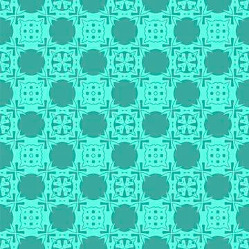 Green Ornamental Seamless Line Pattern Illustrazione stock