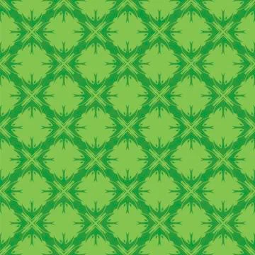 Green Ornamental Seamless Line Pattern Stockillustratie
