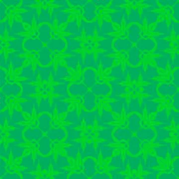 Green Ornamental Seamless Line Pattern Illustrazione stock