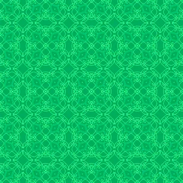Green Ornamental Seamless Line Pattern イラスト素材