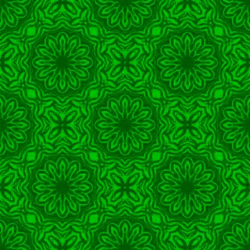 Green Ornamental Seamless Line Pattern Illustrazione stock