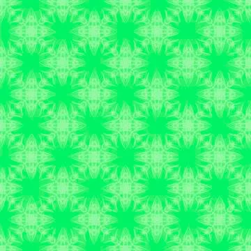Green Ornamental Seamless Line Pattern Stock Illustration