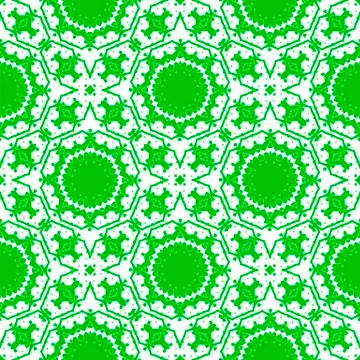 Green Ornamental Seamless Line Pattern Illustrazione stock