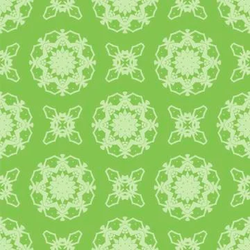 Green Ornamental Seamless Line Pattern 스톡 일러스트
