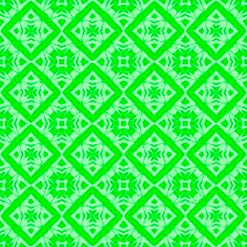 Green Ornamental Seamless Line Pattern Stock Illustration