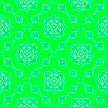 Green Ornamental Seamless Line Pattern Stock Illustration