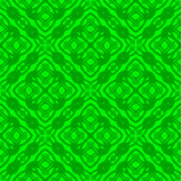 Green Ornamental Seamless Line Pattern Stock Illustration