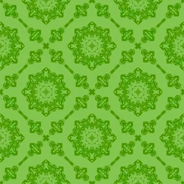 Green Ornamental Seamless Line Pattern 스톡 일러스트