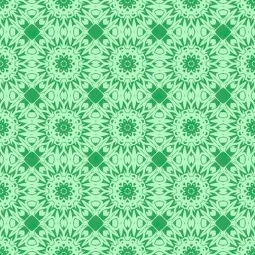 Green Ornamental Seamless Line Pattern 스톡 일러스트