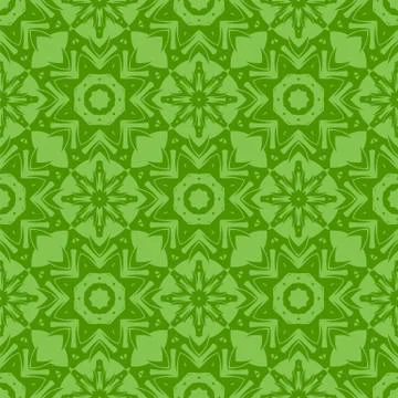 Green Ornamental Seamless Line Pattern Illustrazione stock