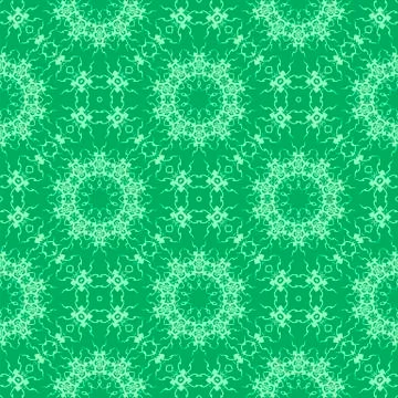 Green Ornamental Seamless Line Pattern Illustrazione stock