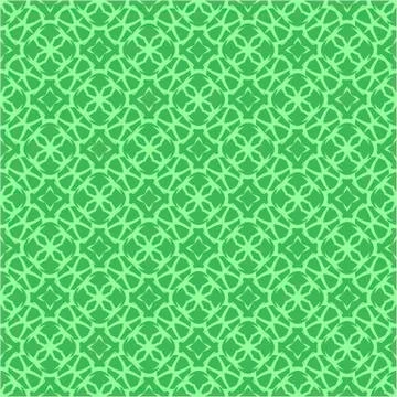 Green Ornamental Seamless Line Pattern Stock Illustration