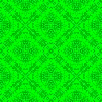 Green Ornamental Seamless Line Pattern Illustrazione stock