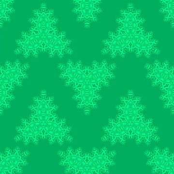 Green Ornamental Seamless Pattern. Endless Texture. Oriental Geometric Ornament Illustrazione stock