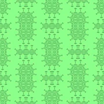 Green Ornamental Seamless Pattern. Endless Texture. Oriental Geometric Ornament Illustrazione stock