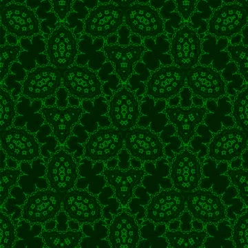 Green Ornamental Seamless Pattern. Endless Texture. Oriental Geometric Ornament Stock Illustration