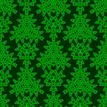 Green Ornamental Seamless Pattern. Endless Texture. Oriental Geometric Ornament Illustrazione stock