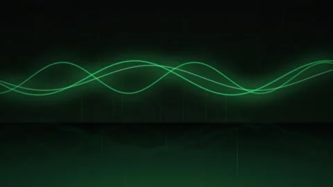 Green oscilloscope wave lines seamless loop motion background Stock Footage 344926494