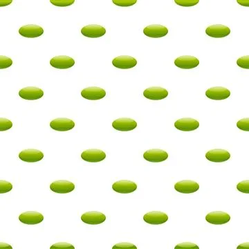 Green oval glossy shapes repeating seamless pattern Stock Illustration