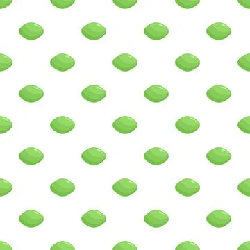 Green oval lentil seeds repeating pattern Stockillustratie