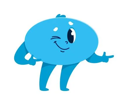 Green oval math shape cartoon funny character Stock Illustration