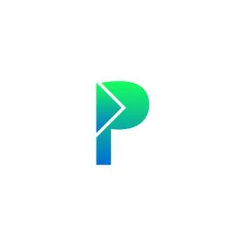 Green p letter Stock Illustration