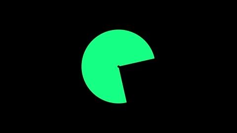 Green Pac-Man Shapes Forming Optical Illusion Against Black Background Seam.. Stock Footage 340942809