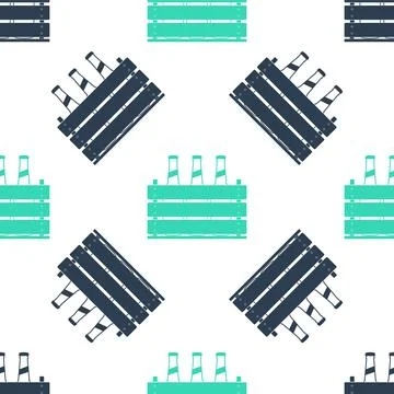 Green Pack of beer bottles icon isolated seamless pattern on white background Stock Illustration