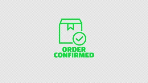 Green package order confirmed animation Stock Footage 335795879
