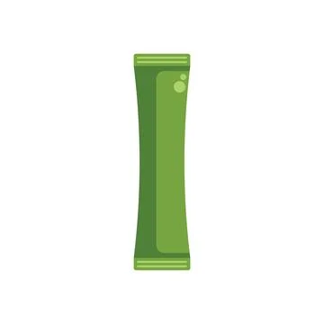 Green packaging sachet for instant coffee or sugar or spices Stock Illustration