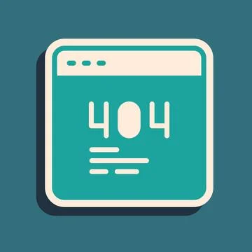 Green Page with a 404 error icon isolated on green background. Template rep.. Stock-Illustration