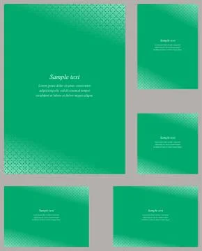Green page corner design template set Stock Illustration