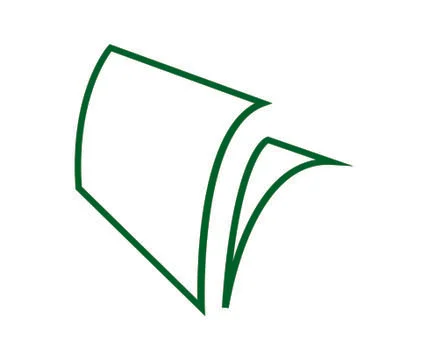 Green pages on white Illustrazione stock