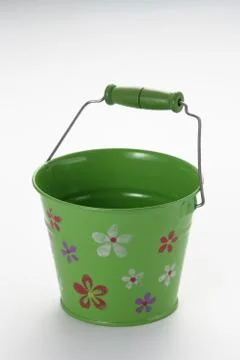 Green pail 스톡 사진