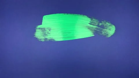 Green paint on blue screen paint brush #4 Stock Footage 221427022