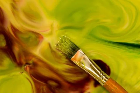 Green Paint Brush Stock Photos