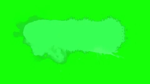 Green paint brush stroke animation appearing on a chroma key green screen Stock Footage 345807692